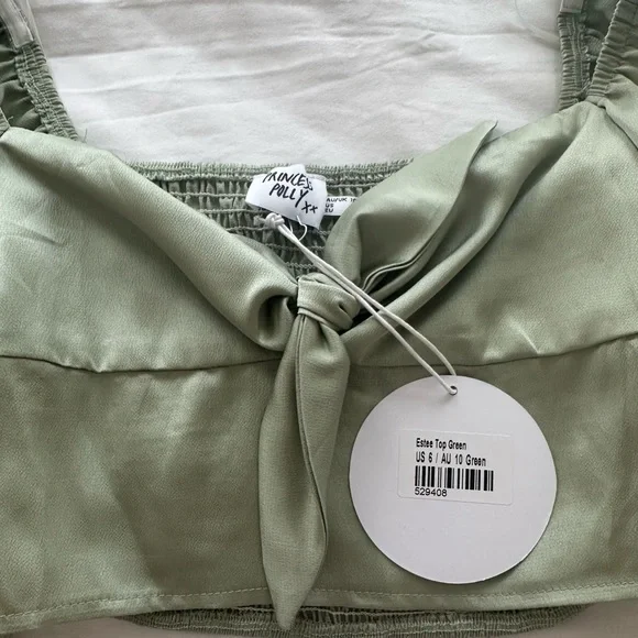 Princess Polly Green Top size US 6 - Picture 4 of 4